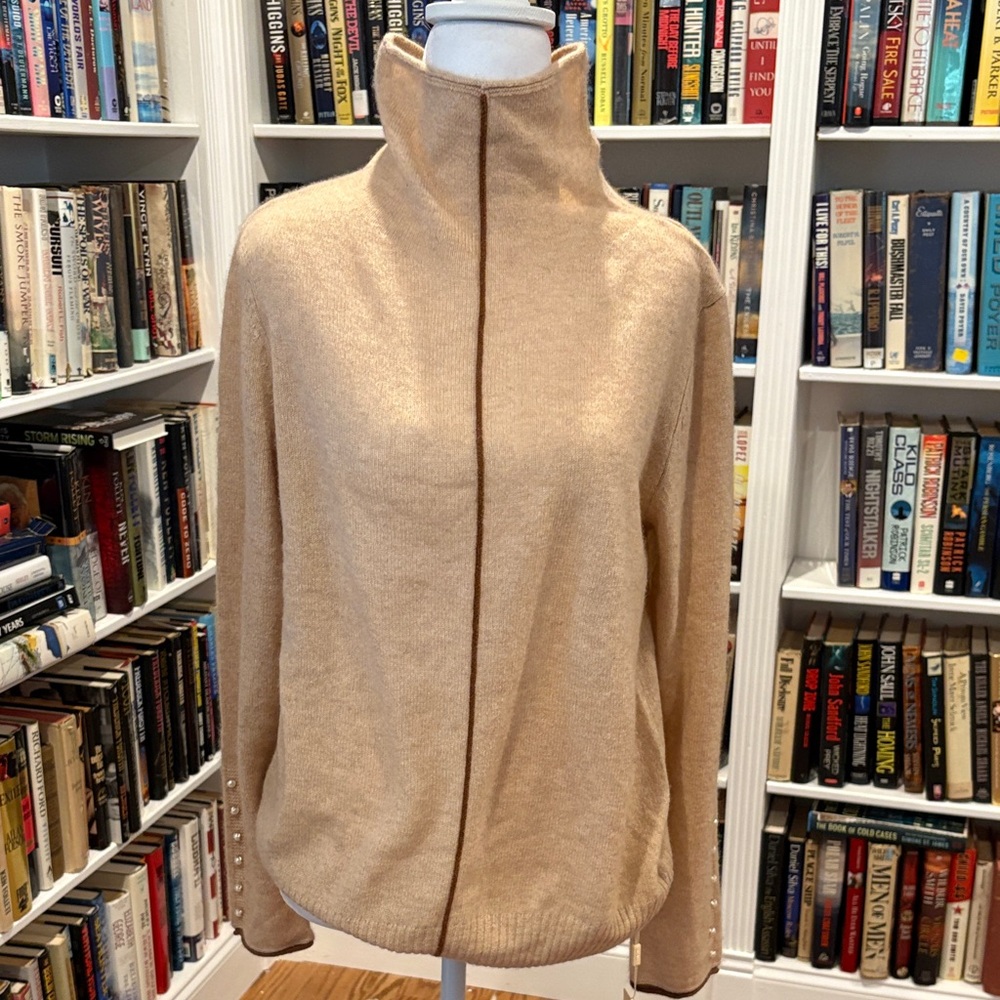Cozy Camel CASHMERE Turtleneck Sweater NWT